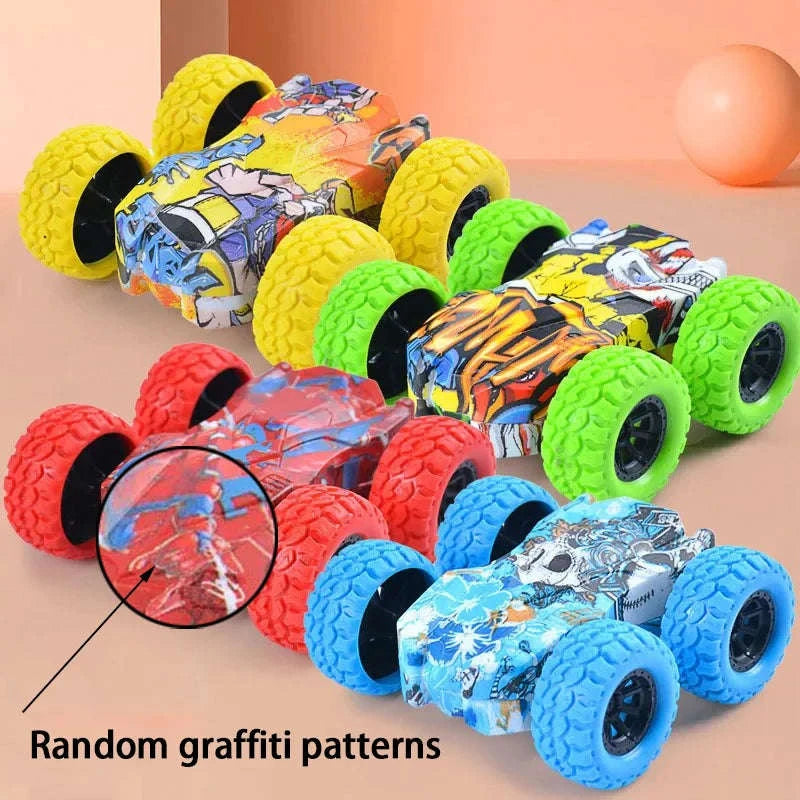 Double-Sided Inertia Toy Car-Double Sided Blue