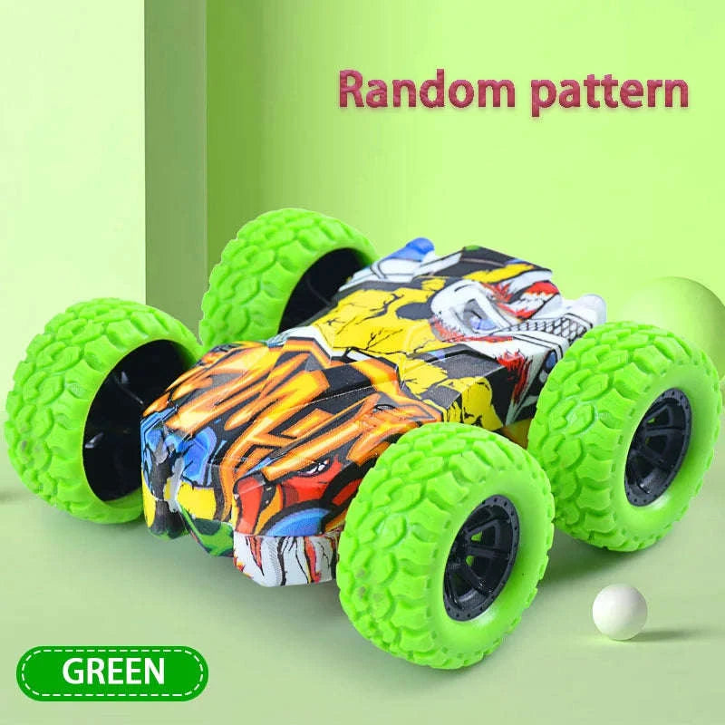 Double-Sided Inertia Toy Car-Double Sided Blue