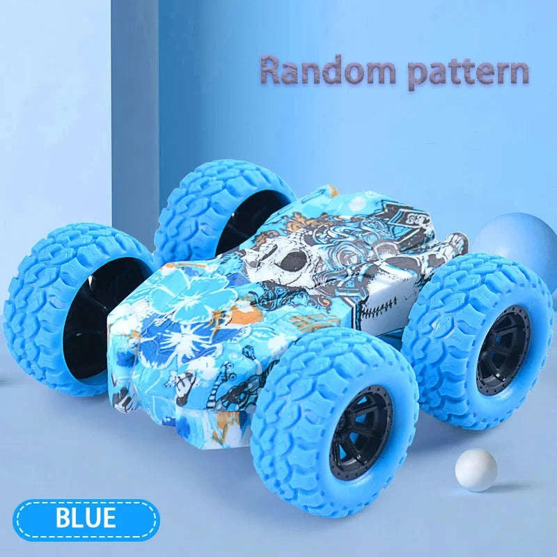 Double-Sided Inertia Toy Car-Double Sided Blue