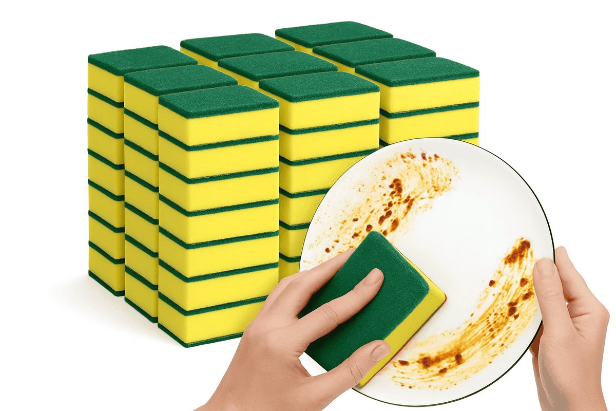Double-Sided Magic Cleaning Sponge for Kitchens and More-30pcs
