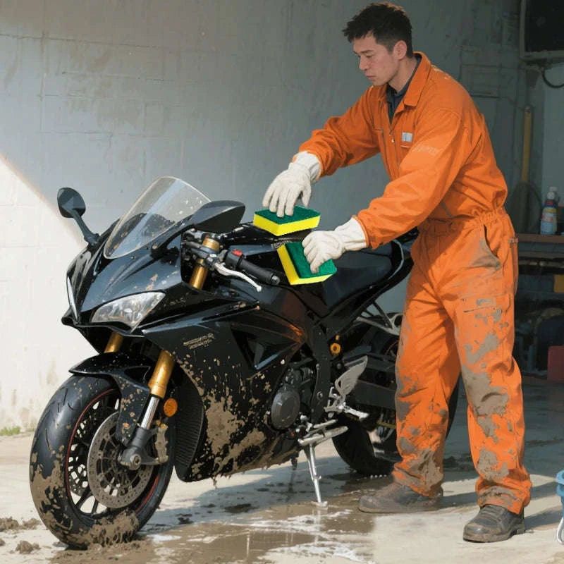 Double-Sided Magic Cleaning Sponge for Kitchens, Pots & Motorcycles-50pcs