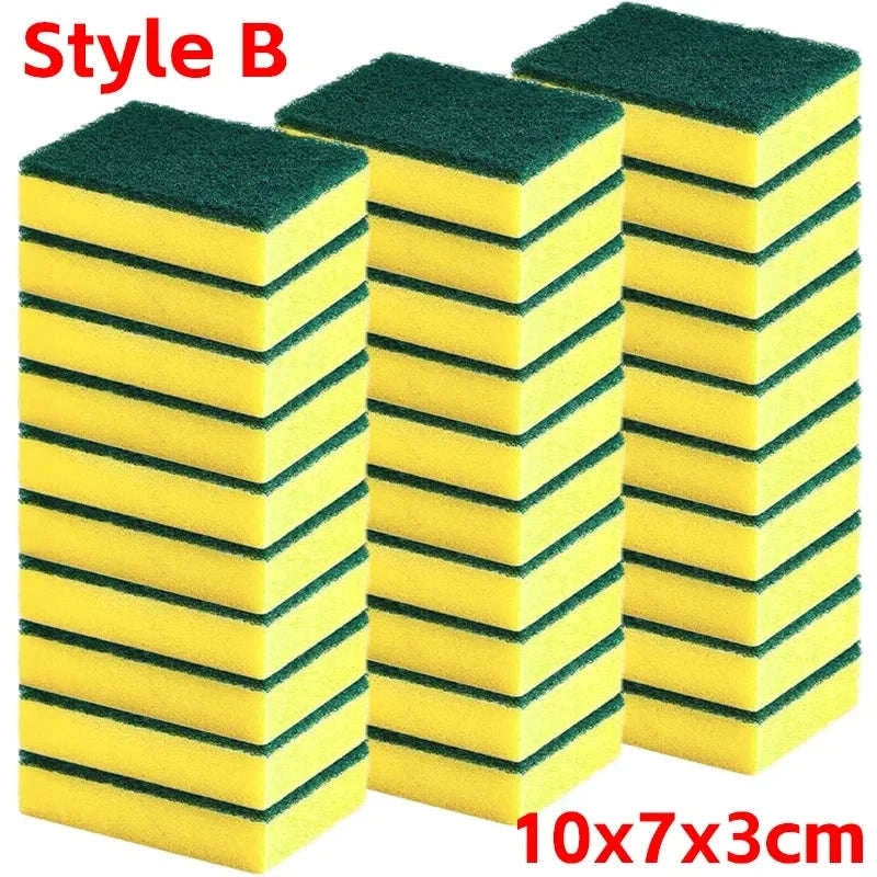 Double-Sided Magic Cleaning Sponge for Kitchens, Pots & Motorcycles-50pcs