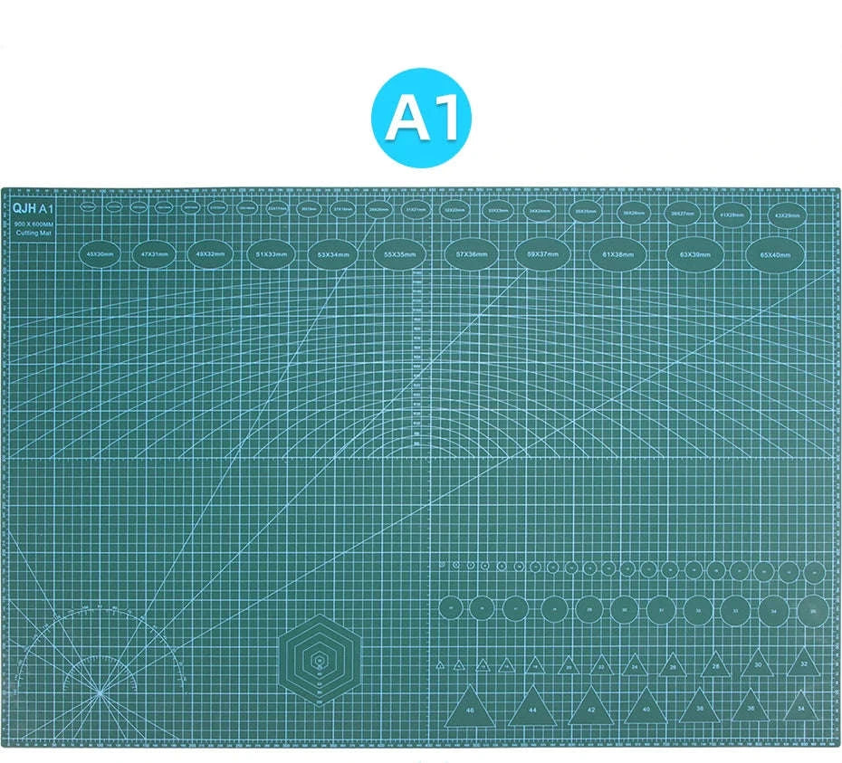 Double-Sided Self-Healing PVC Cutting Mat A1-A1 90cmX60cm / Poland