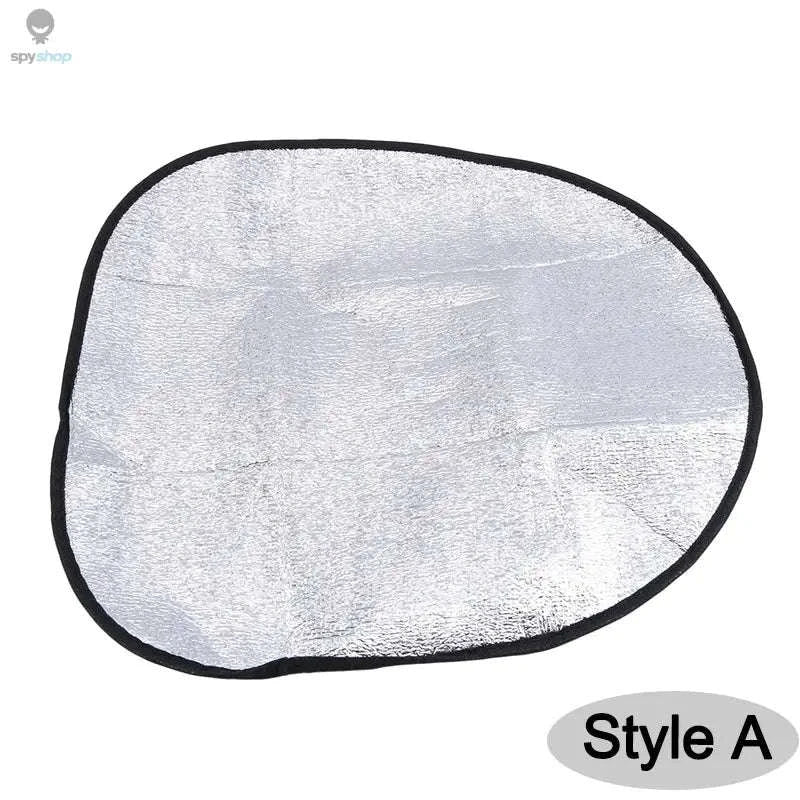 Double Thick Foldable Steering Wheel Sun Shade – Heat-Blocking UV Protection-Silver