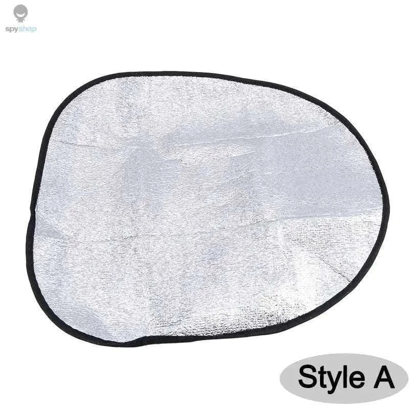 Double Thick Foldable Steering Wheel Sun Shade, UV Protection-Silver
