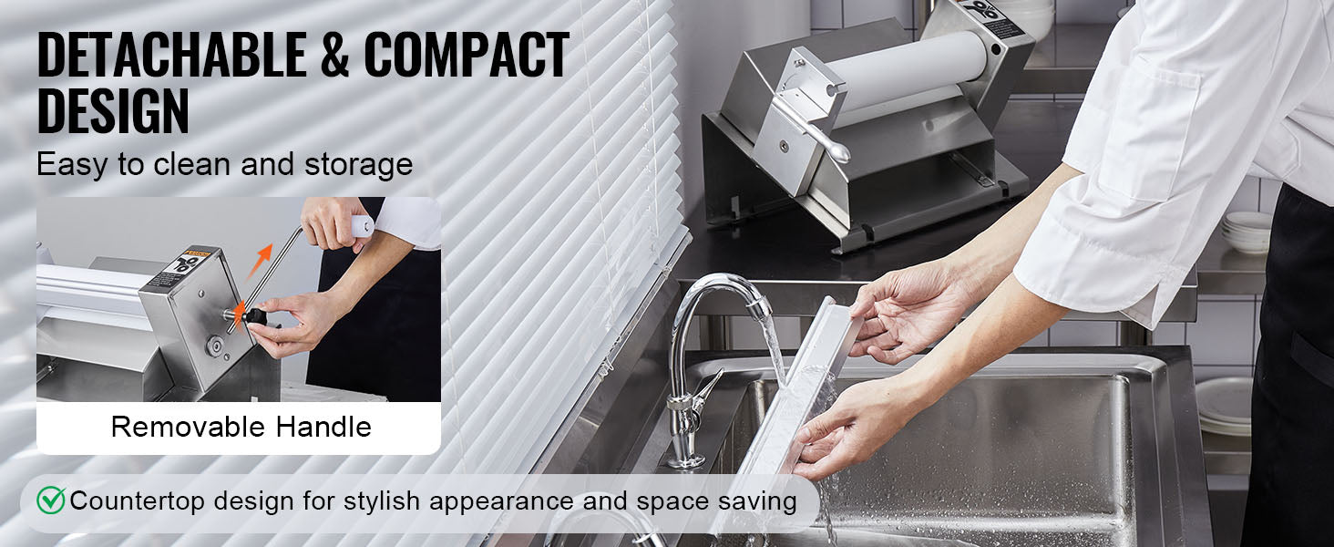 Manual Dough Sheeter Machine with Adjustable Thickness