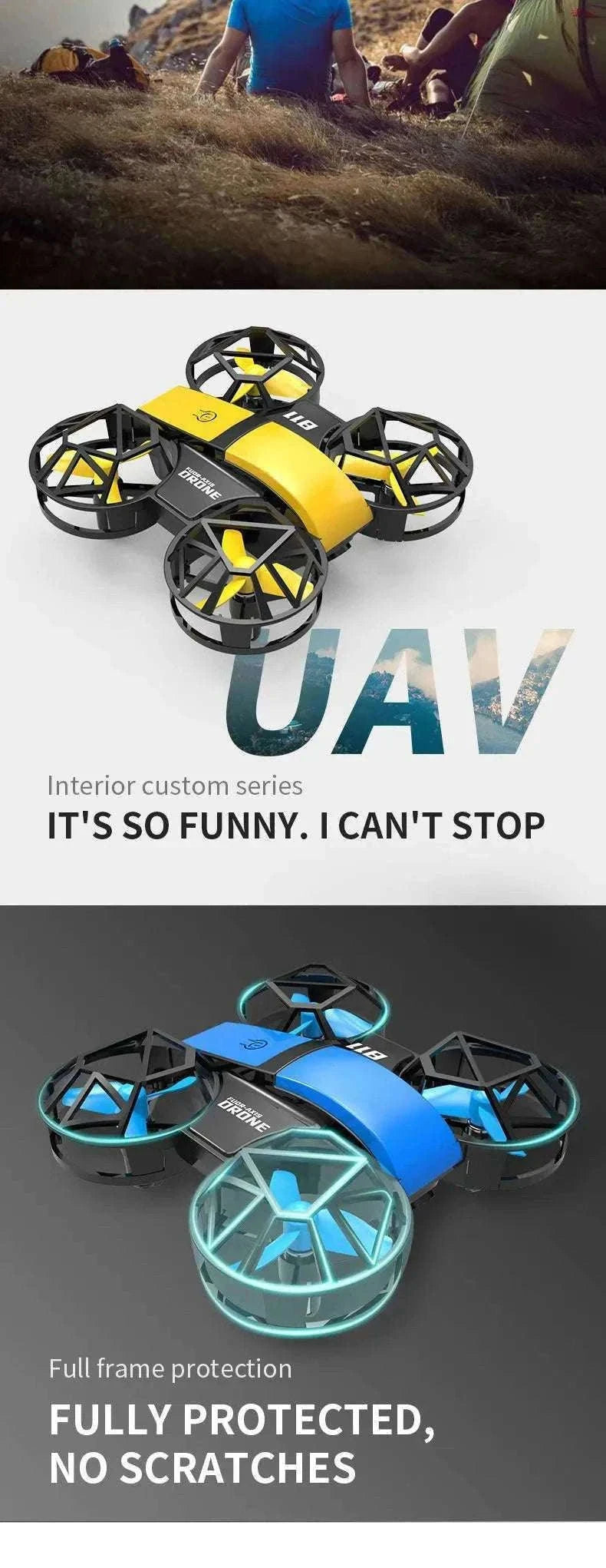 Dowellin D12 Mini Drone for Kids with Dual Camera-D12-WF-RED
