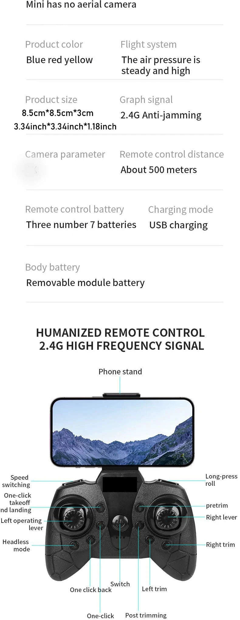 Dowellin D12 Mini Drone with Dual Camera for Kids-D12-WF-RED