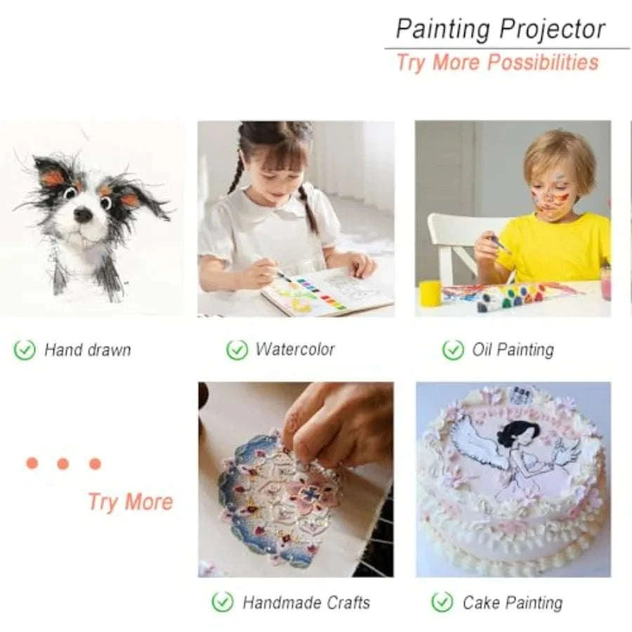 Drawing Projector for Tracing, Sketching, and Cake Decorating-United States / Black