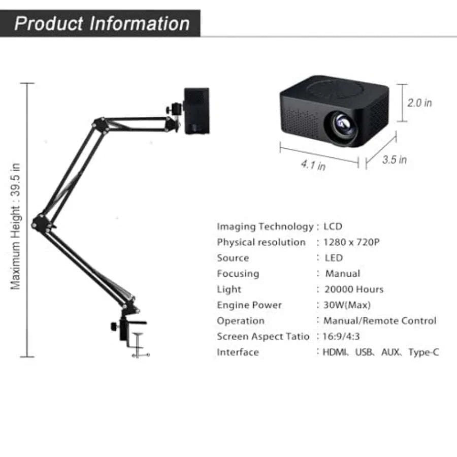 Drawing Projector for Tracing, Sketching, and Cake Decorating-United States / Black
