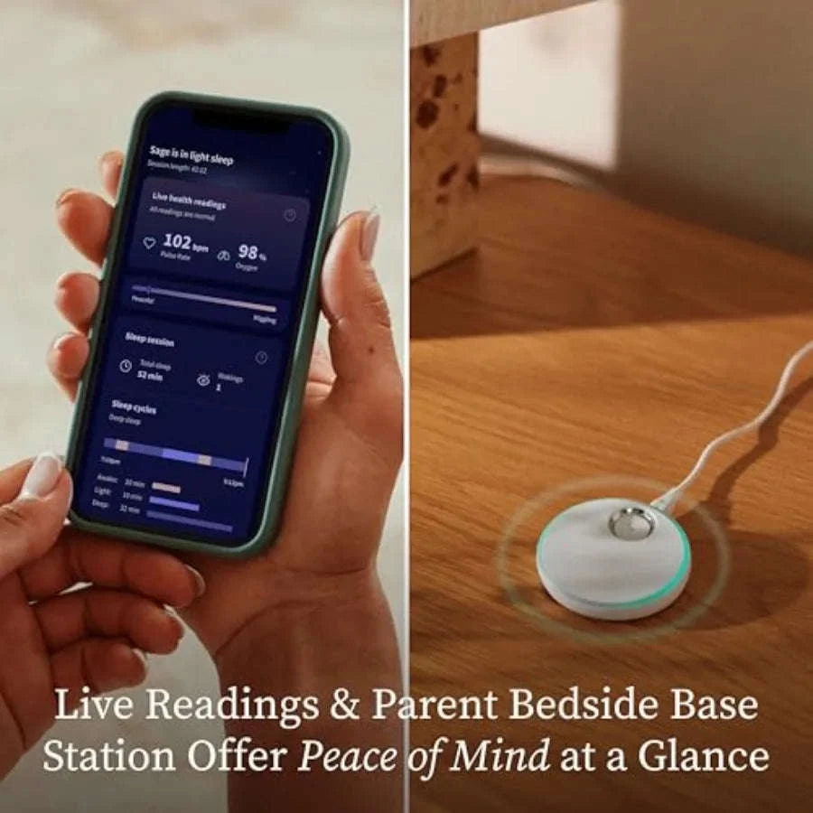 Dream Sock Smart Baby Monitor with SpO2 and Heart Rate Tracking-United States / BedtimeBlue