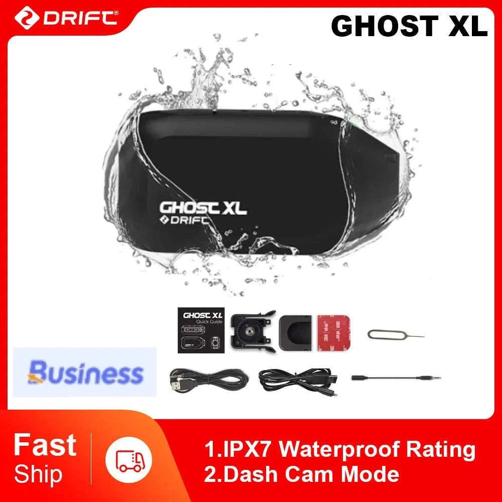 Drift Ghost XL 1080P Waterproof Action Camera with 7–9 Hour Battery-Default Title