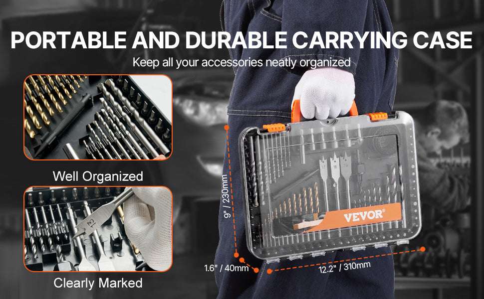 Drill Bit & Screwdriver Set 70–318 Pieces with Case-100 PCs / United States
