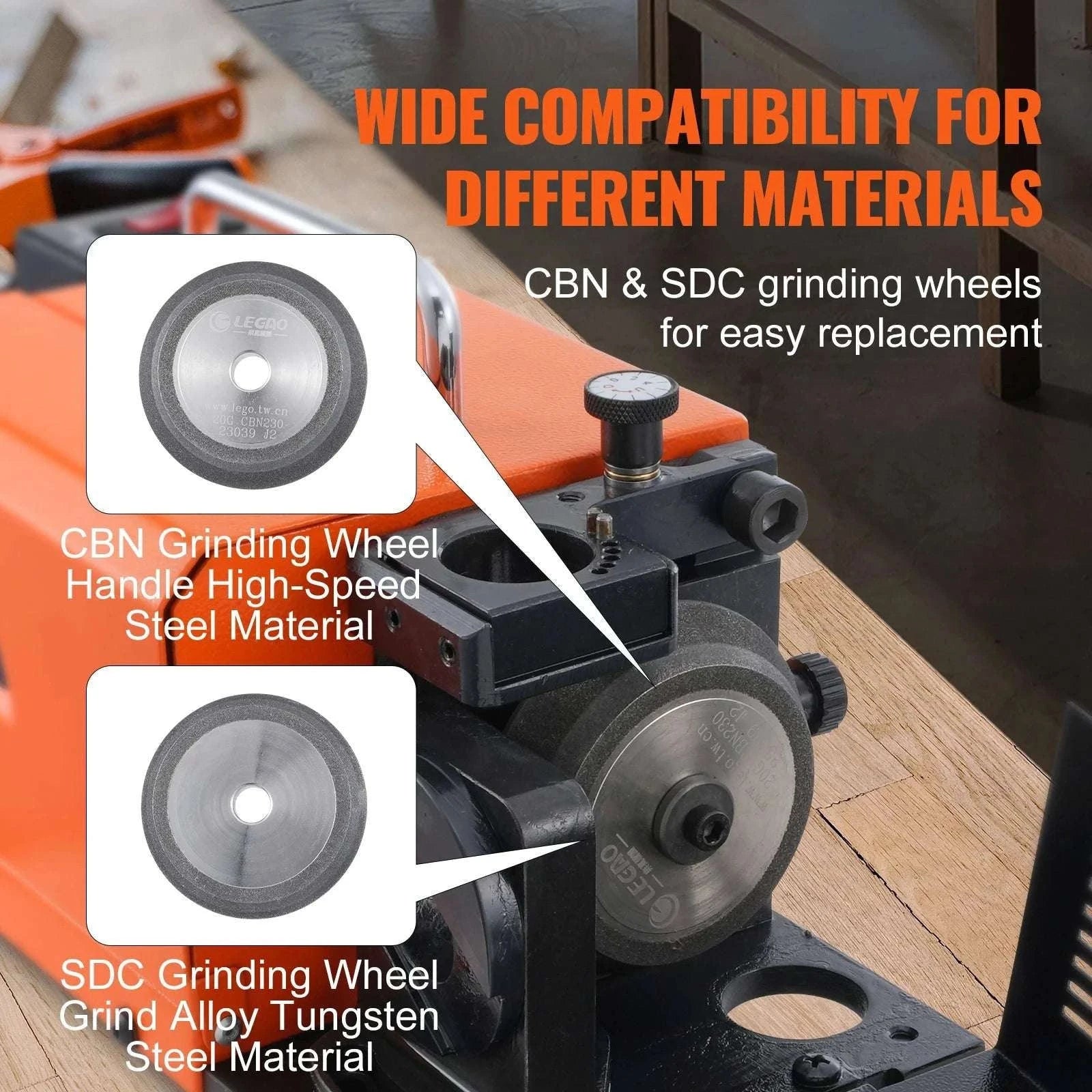 Drill Bit Sharpener Machine 4500RPM Adjustable Angle with 18 Collets-MR-20G / United States