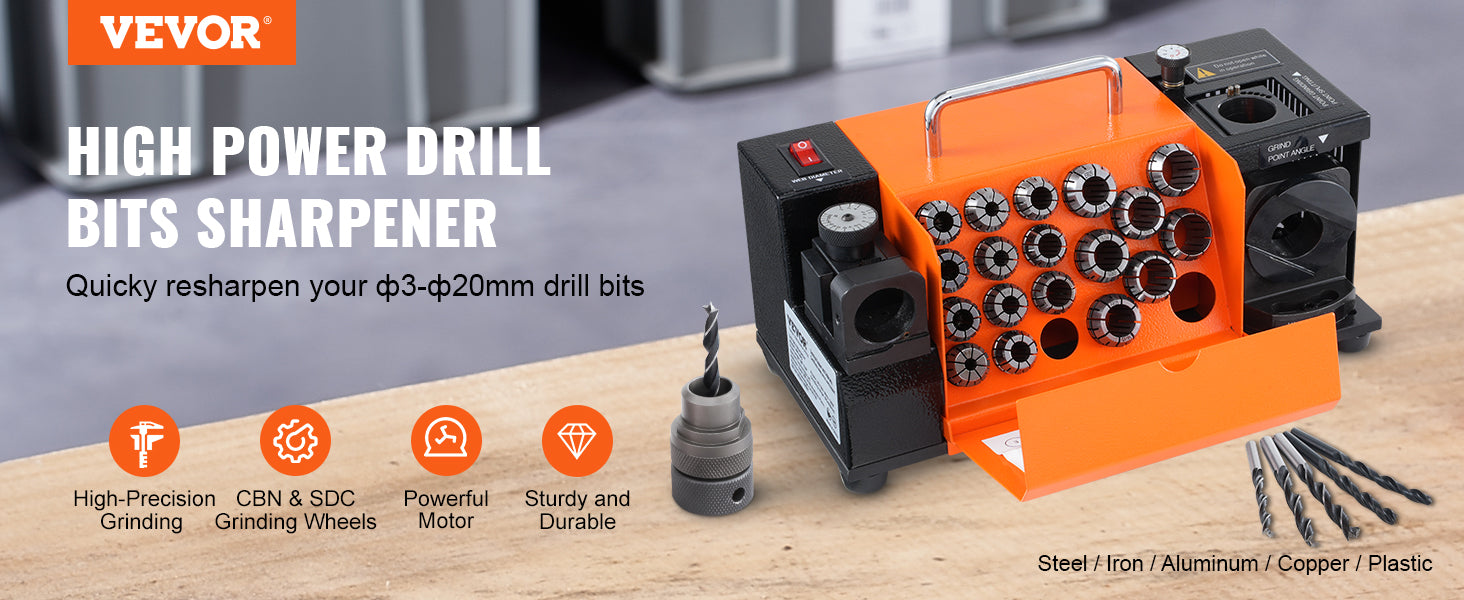 SucceBuy Drill Bits Sharpener MR-13A MR-13B MR-20G Mill Grinder Portable Sharpening Machine with 18/11 Collets For Workshop