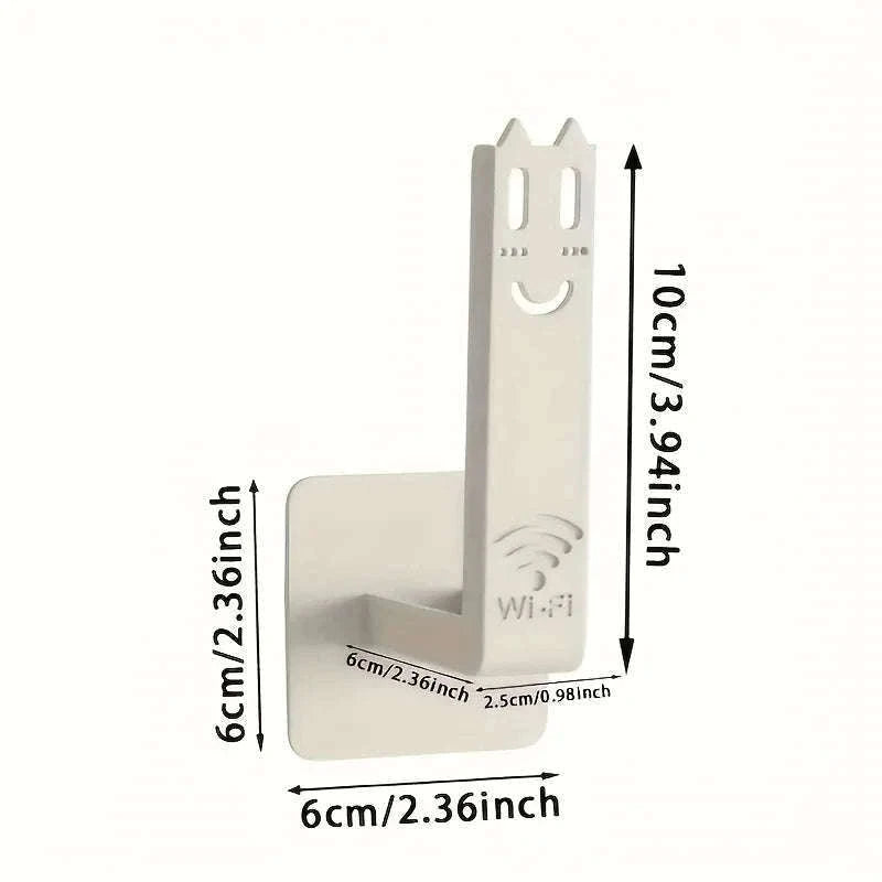 Drill-Free Router Mounting Rack Wall Holder Set-black