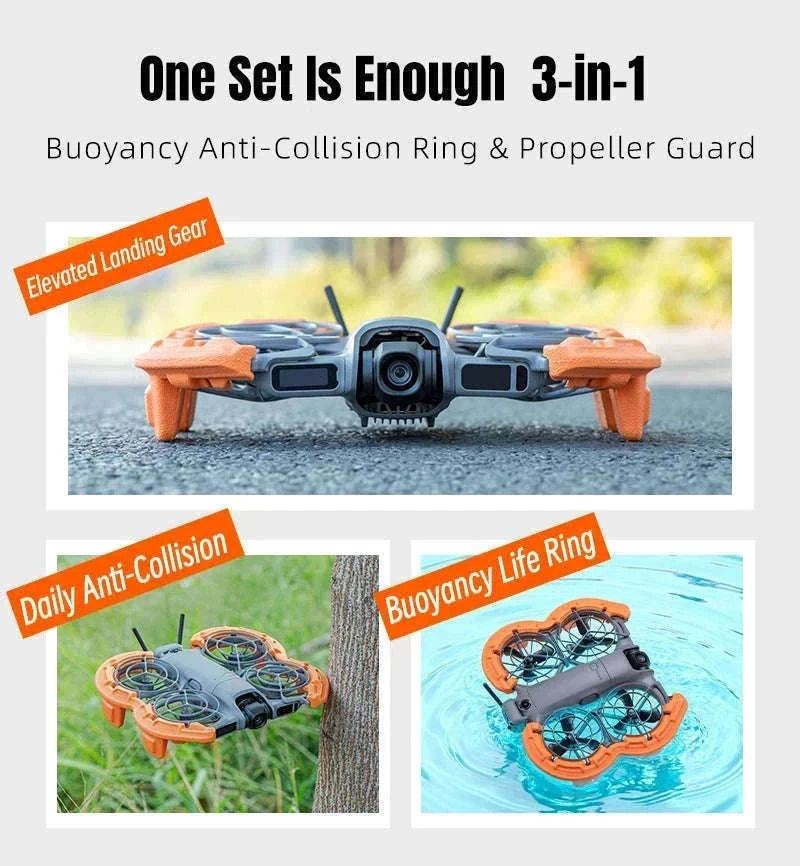Drone Propeller Guard Cover EVA Floating Anti-Collision Ring-Orange / China Mainland