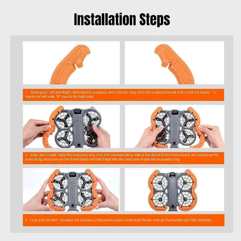 Drone Propeller Guard Cover EVA Floating Anti-Collision Ring-Orange / China Mainland
