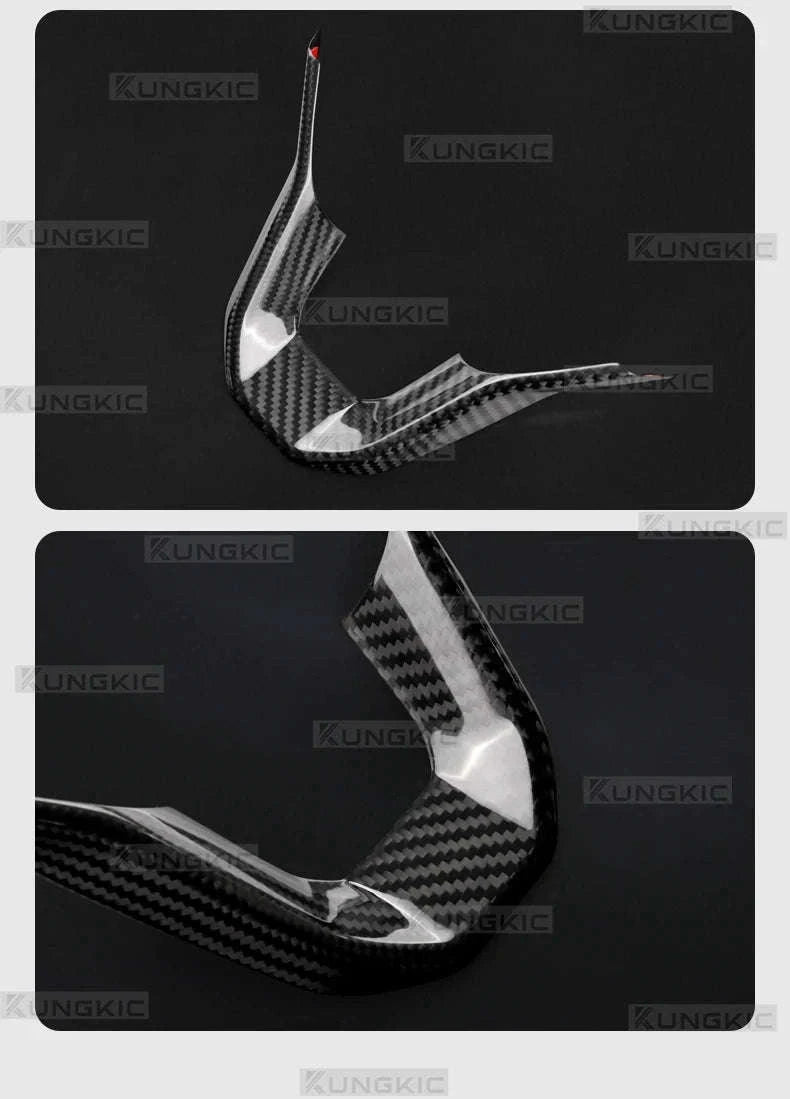 Dry Carbon Fiber Steering Wheel Bottom Trim for Seat and Cupra-Above button / Germany