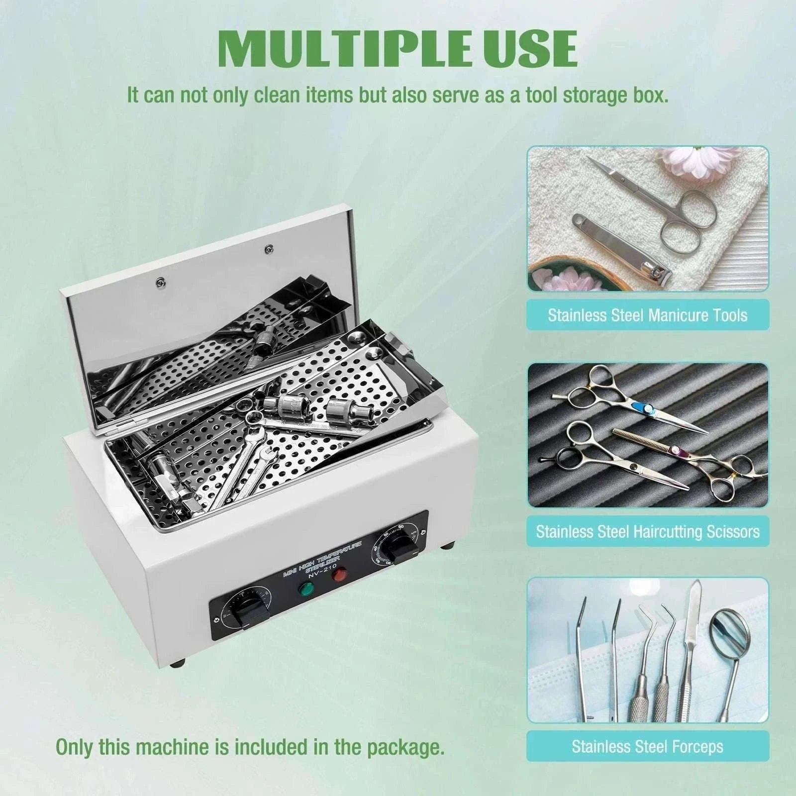 Dry Heat Sterilizer for Nail and Metal Tools-WHITE / GERMANY