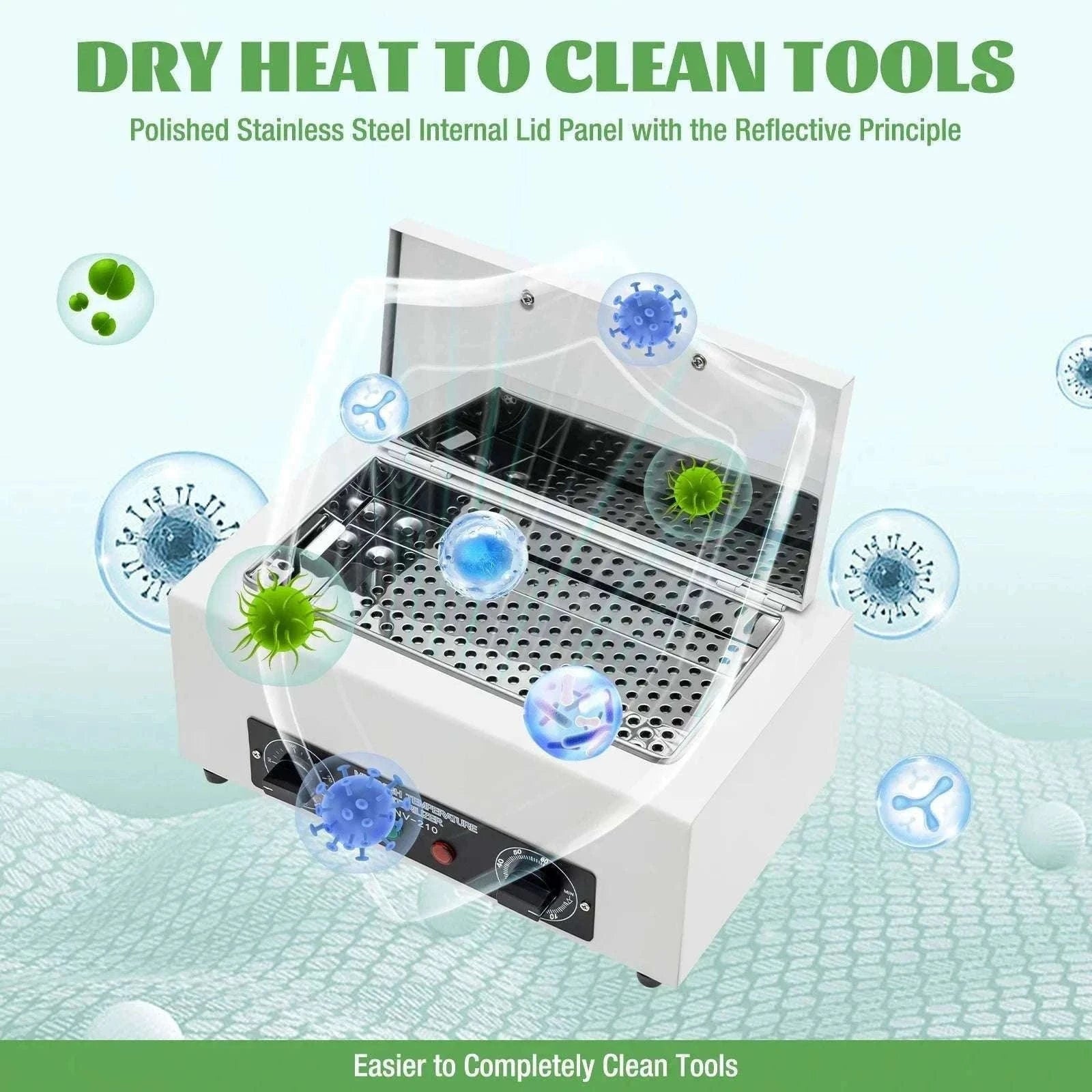 Dry Heat Sterilizer for Nail and Metal Tools-WHITE / GERMANY