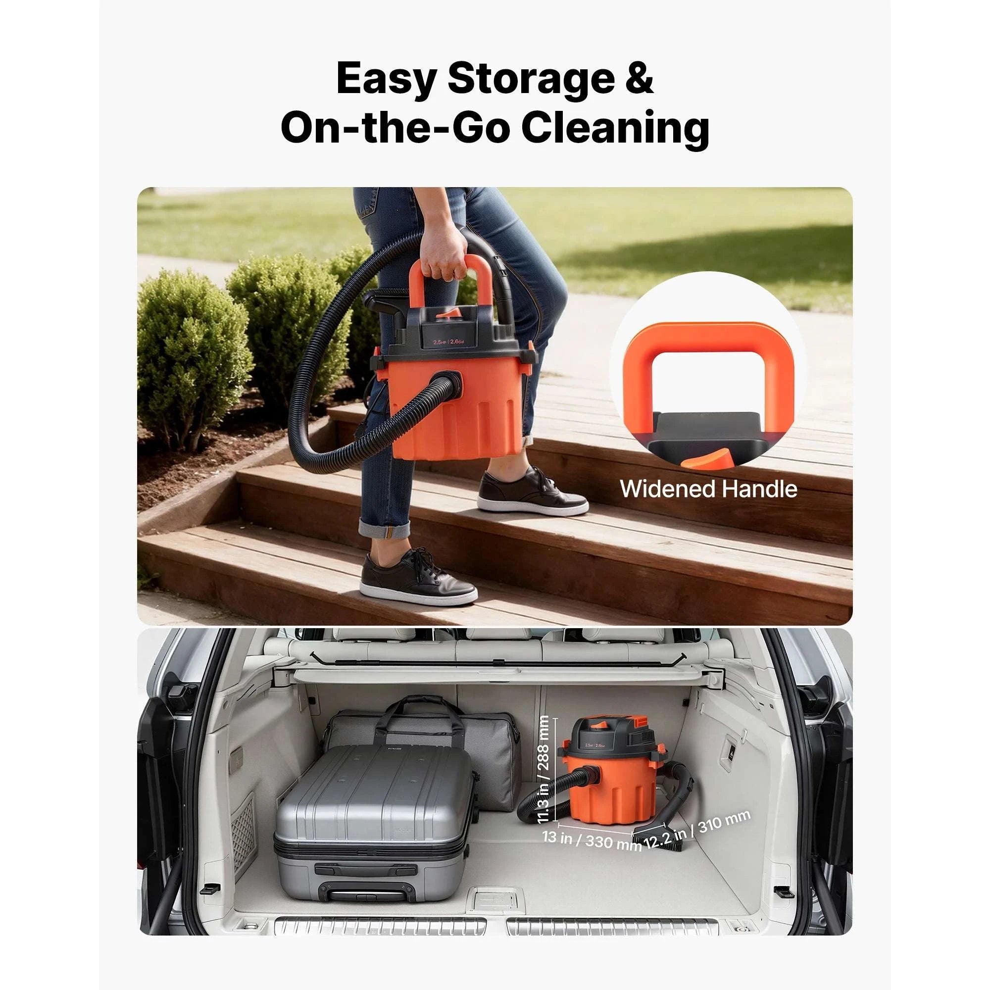 Dry Shop Vacuum with Strong Suction and Multi-Nozzle Cleaning-10L / United States