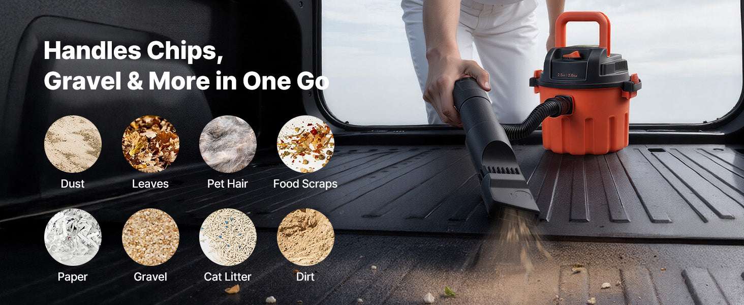 Dry Shop Vacuum with Strong Suction and Multi-Nozzle Cleaning-10L / United States