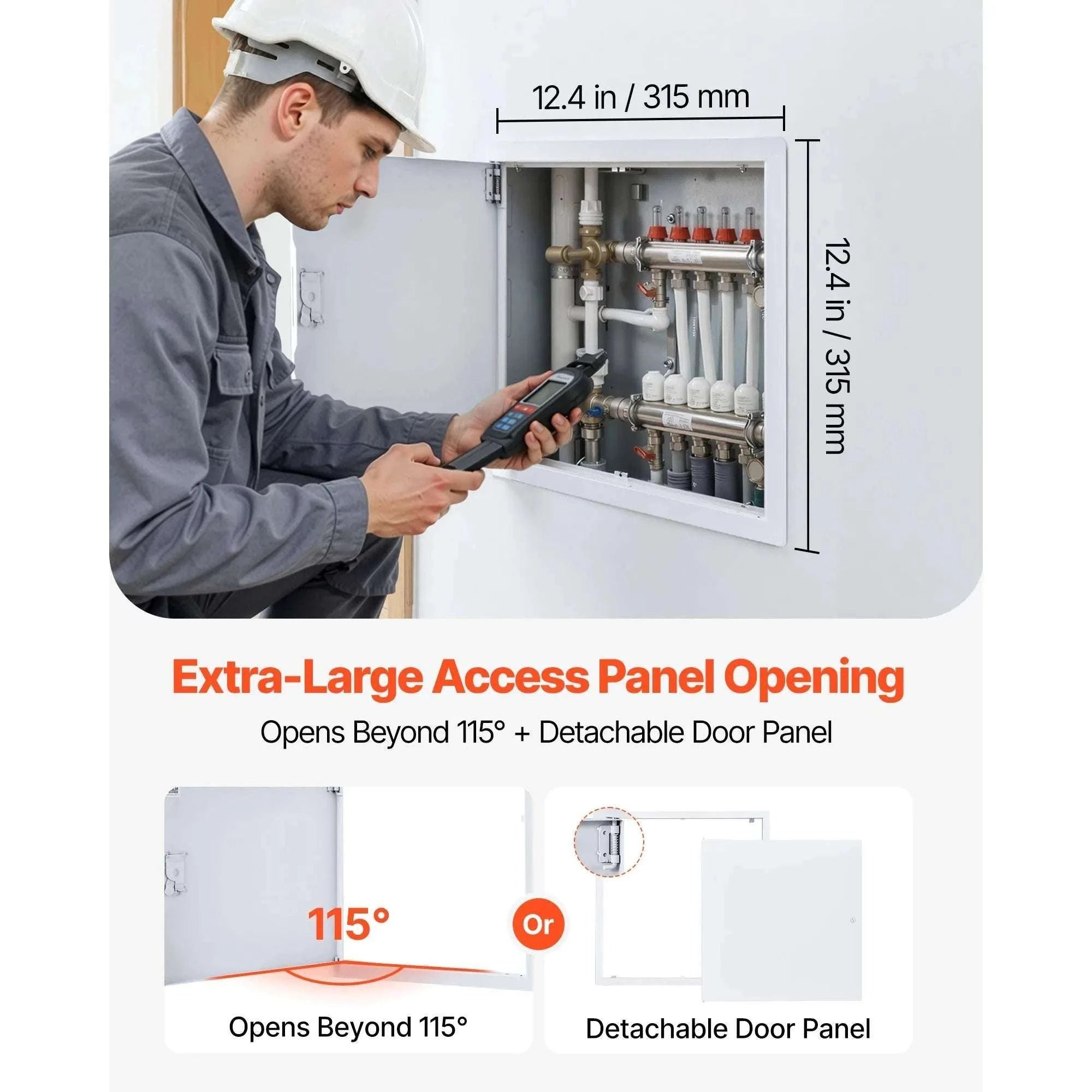 Drywall Access Panel Hinged Steel Door for Wall Ceiling Maintenance-12x12inch / United States