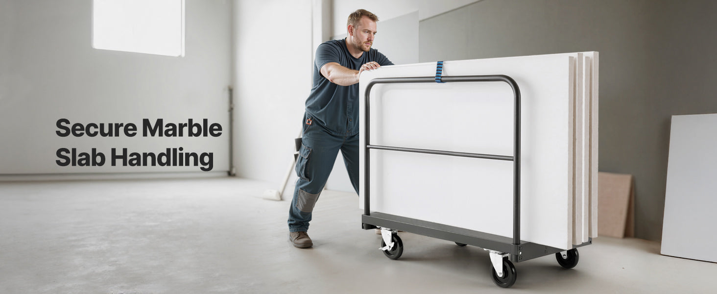 2-in-1 Drywall Cart Dolly 1800 lbs Steel Panel Truck 36x24 Platform