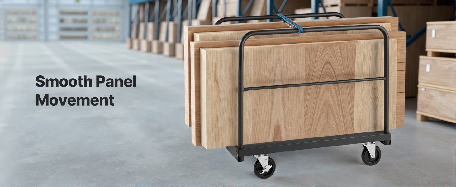 2-in-1 Drywall Cart Dolly 1800 lbs Steel Panel Truck 36x24 Platform