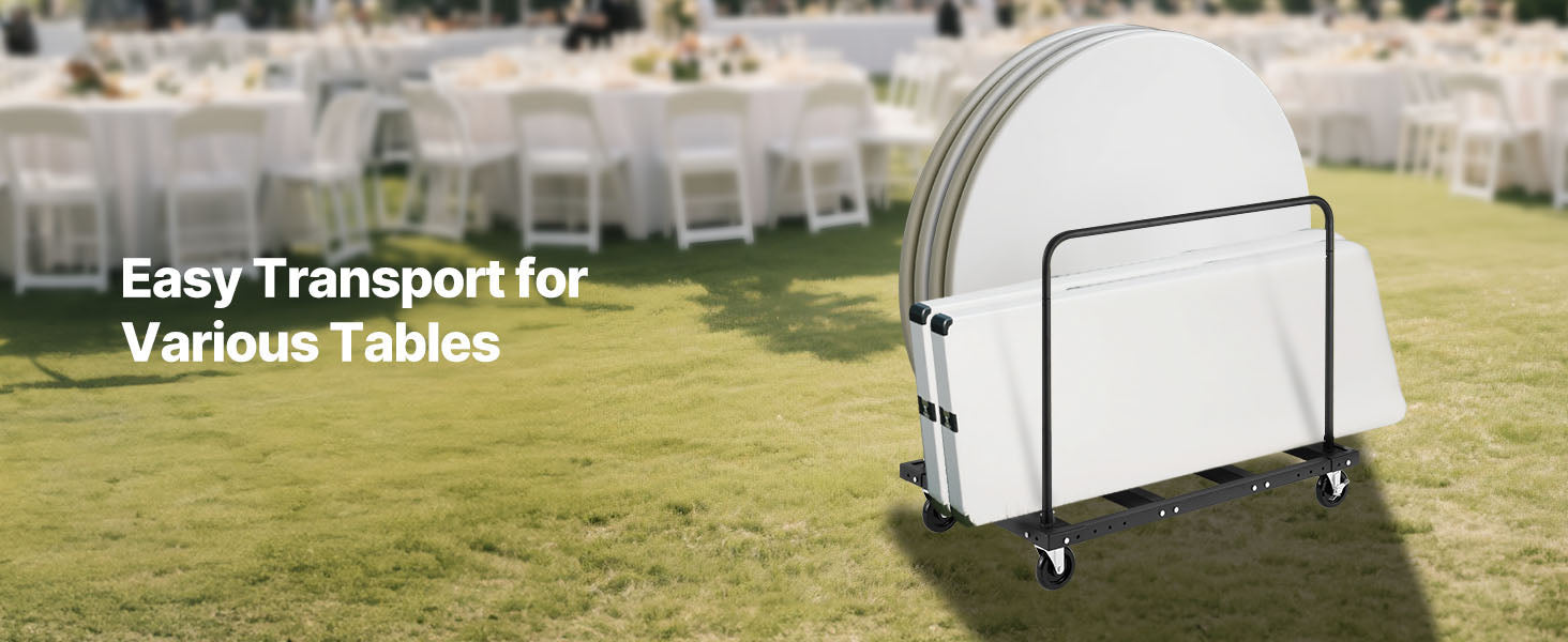 1800 lb Drywall Panel Dolly Cart with Swivel Casters & Strap