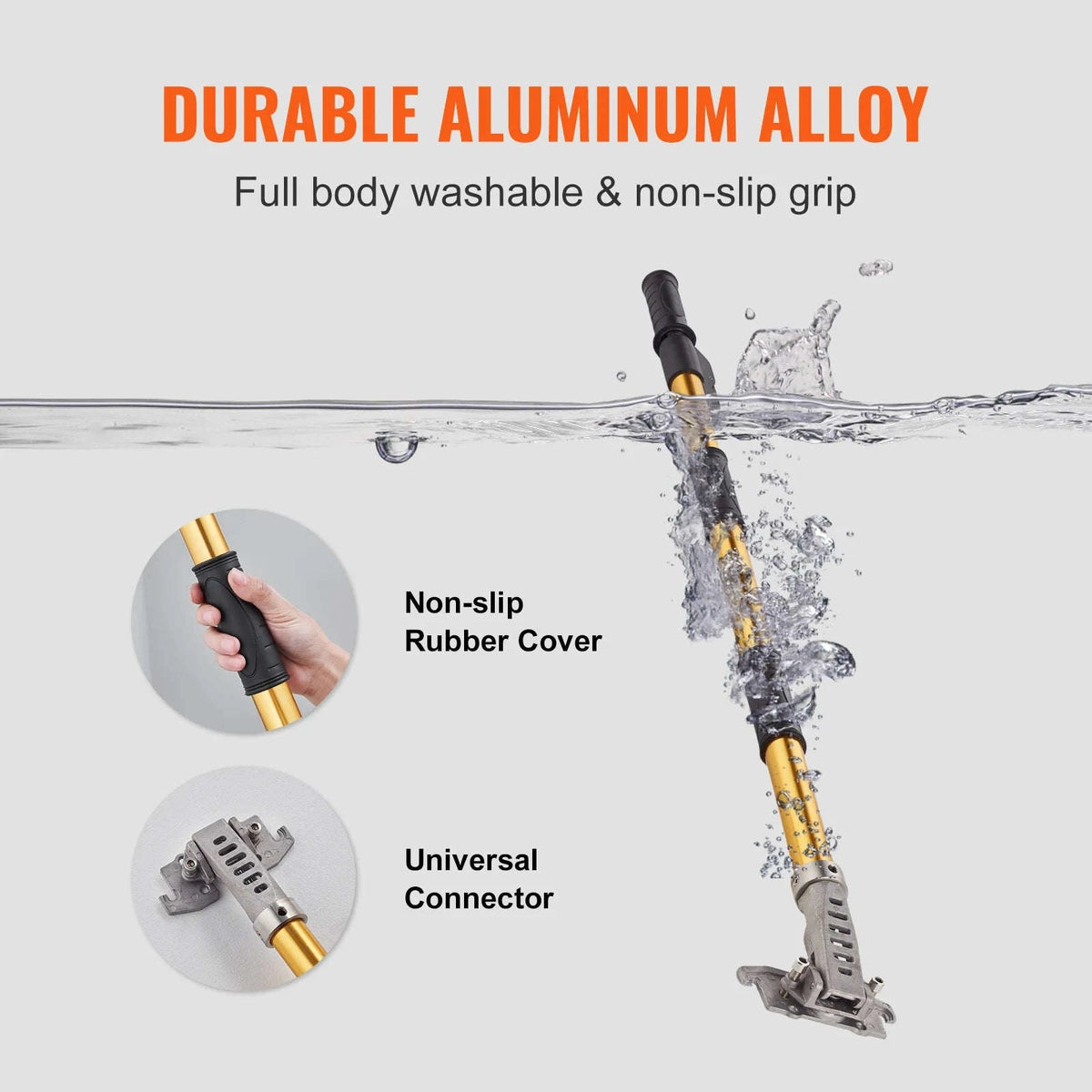 Drywall Flat Box Handle 40-64 in Adjustable Non-Slip Grip-YELLOW / Germany