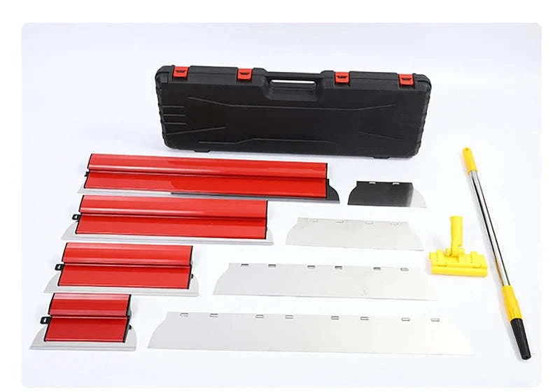 Drywall Skimming Blade Set for Smooth Wall Finishing-Red 4Pcs Set / Poland