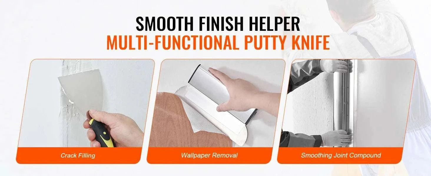 Drywall Skimming Blade Set with Extension Pole 10–40 Inch Kit-5pcs 10 16 24 32 40 / United States