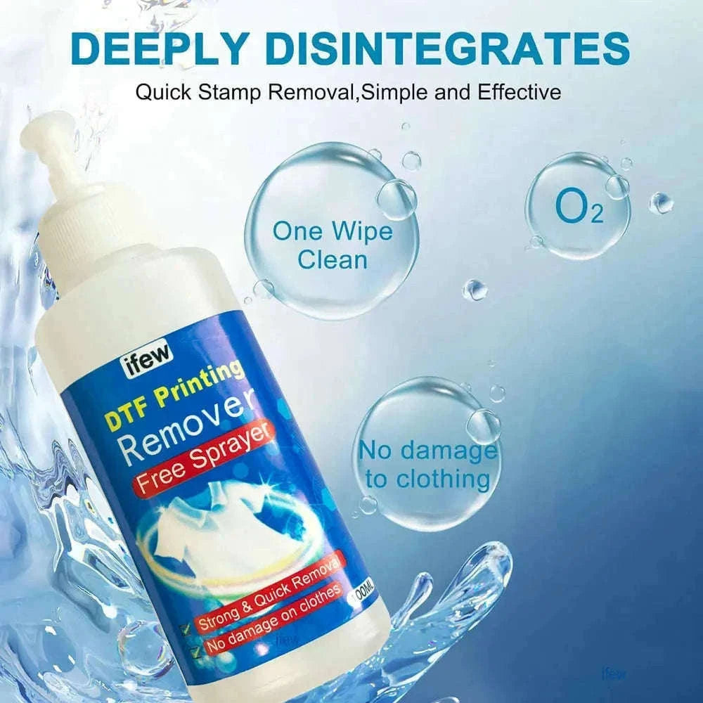 DTF Remover Liquid for Clean, Restored Fabrics-100 ML dtf cleaner