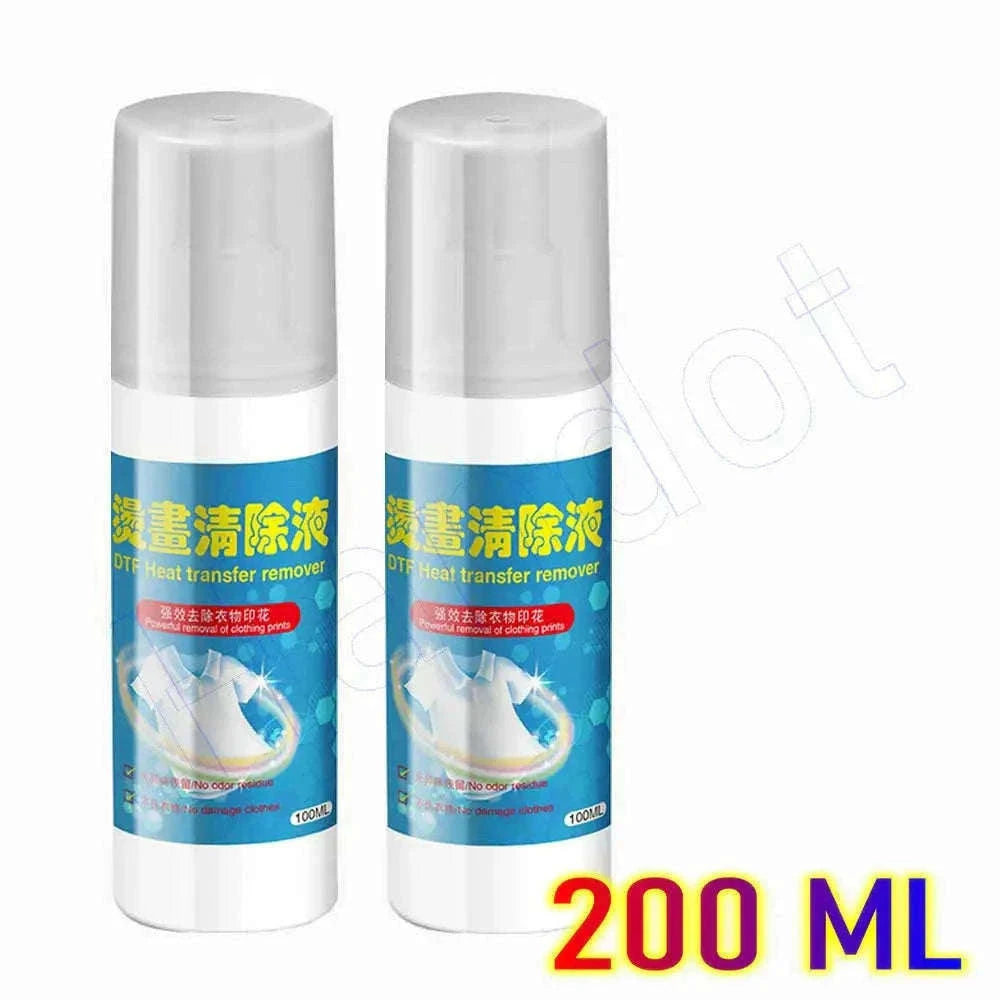 DTF Remover Liquid for Clean, Restored Fabrics-100 ML dtf cleaner