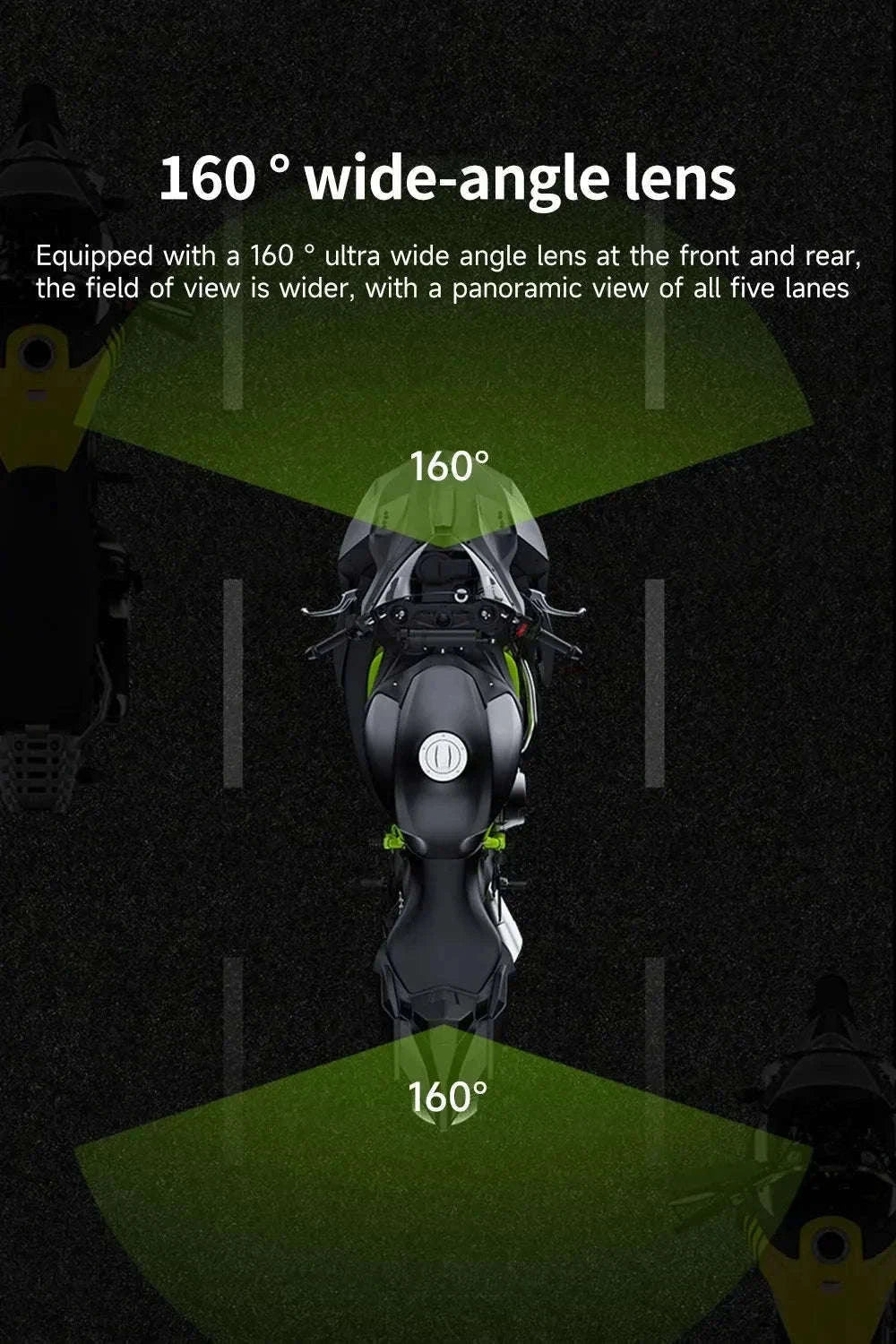 Dual 1080P Motorcycle Dash Cam Waterproof WiFi Front Rear Recorder-720P With Dual CAM / China Mainland