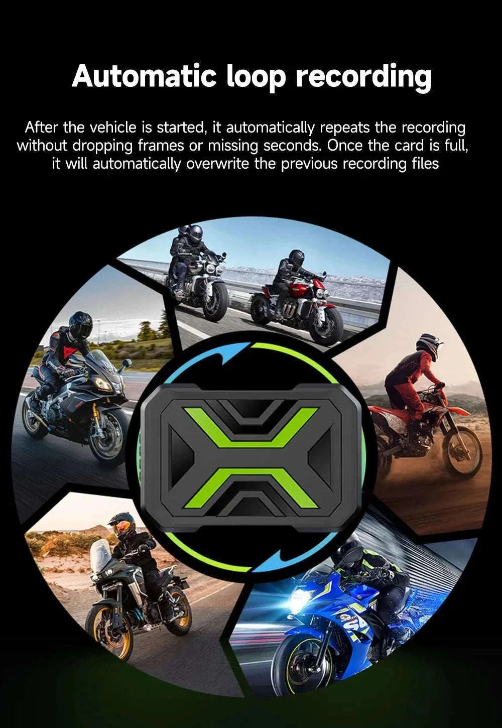 Dual 1080P Motorcycle Dash Cam Waterproof WiFi Front Rear Recorder-720P With Dual CAM / China Mainland