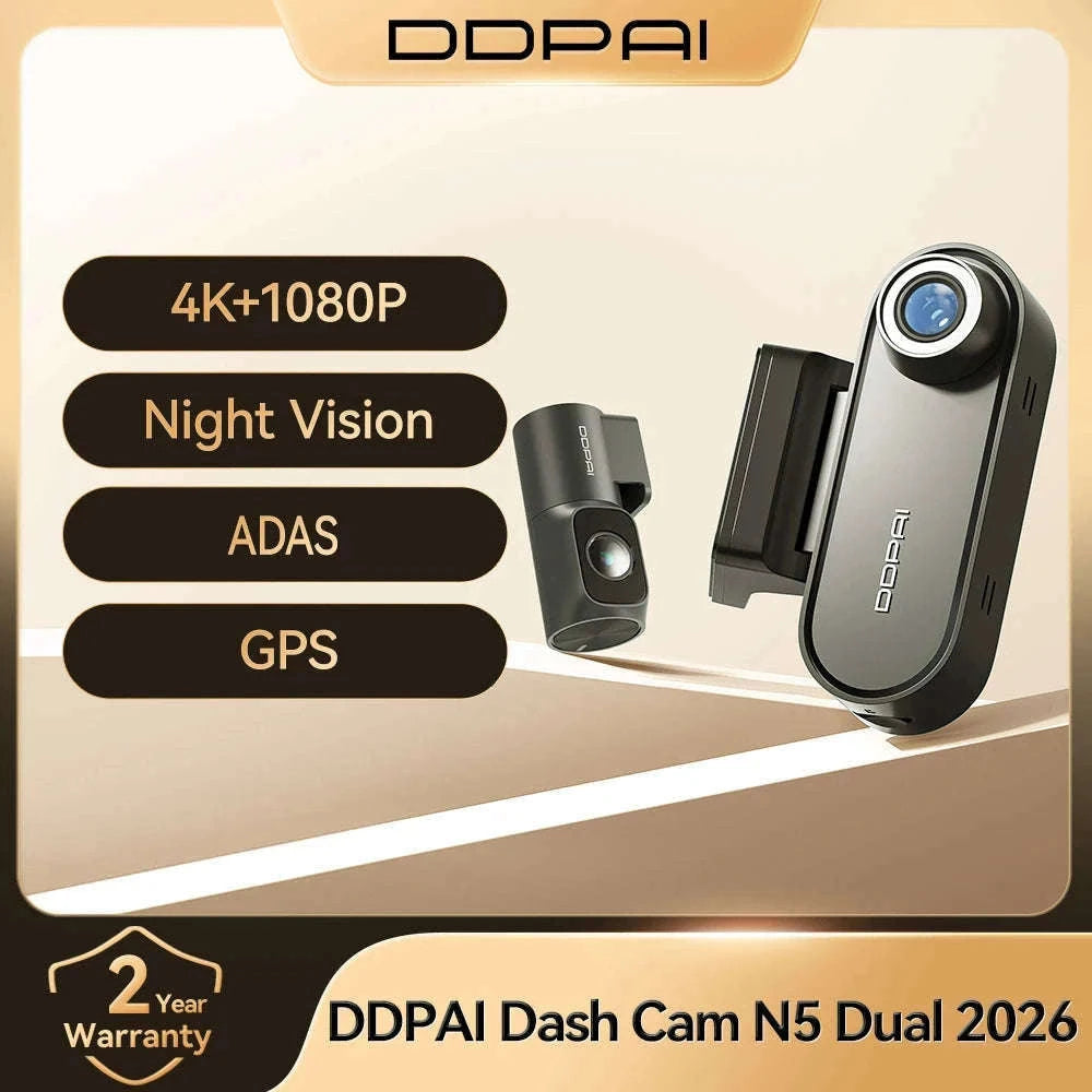 Dual 4K HDR Dash Cam Front Rear with WiFi 6 GPS and 24H Parking Mode-N5 Dual / No SD Card / China Mainland