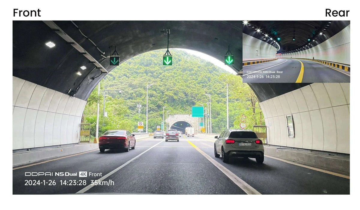 Dual 4K HDR Dash Cam Front Rear with WiFi 6 GPS and 24H Parking Mode-N5 Dual / No SD Card / China Mainland