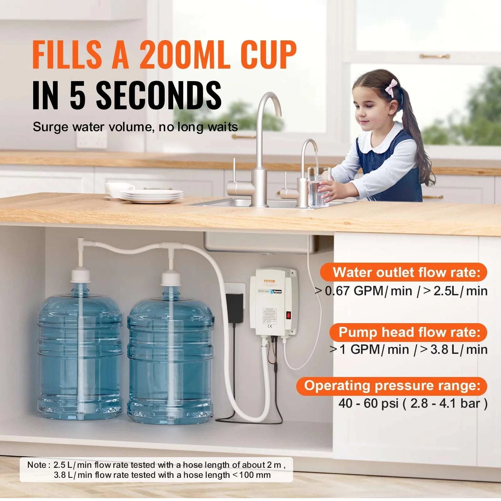 Dual 5-Gallon Bottled Water Pump System with Automatic Pressure Control-2x5 Gallon / United States