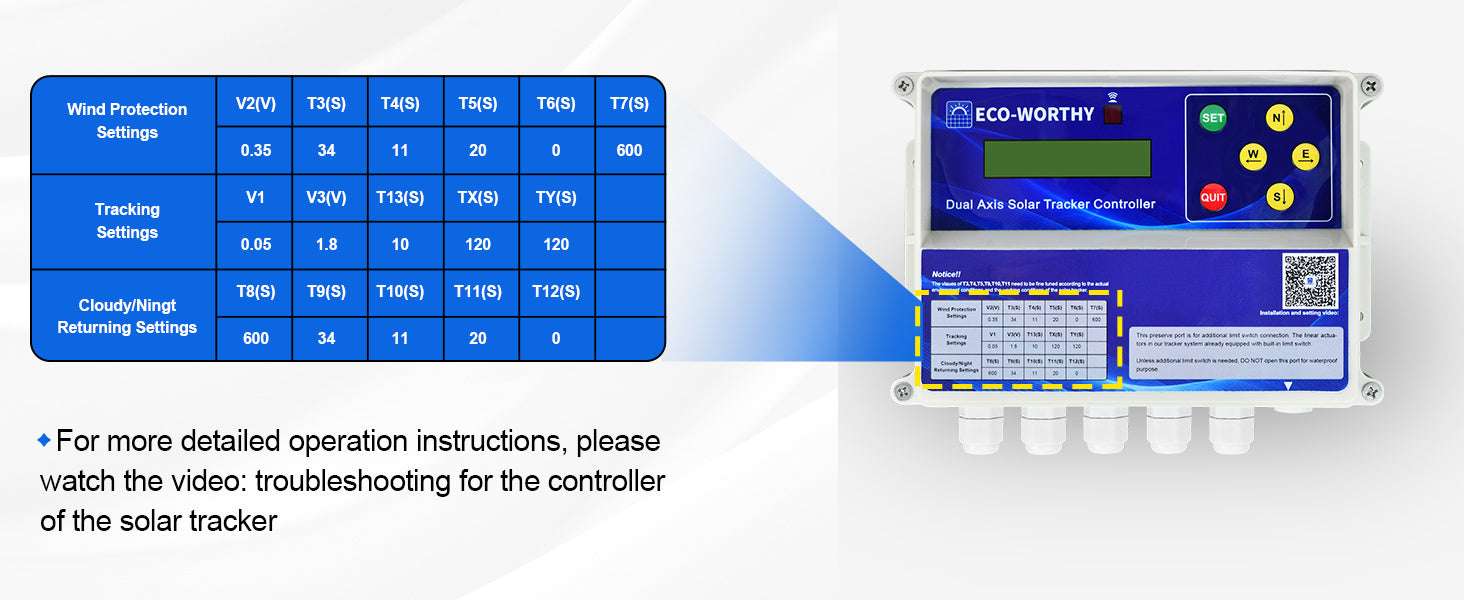 Dual Axis Solar Panel Tracker System for 40% More Power Output-WHITE / United States