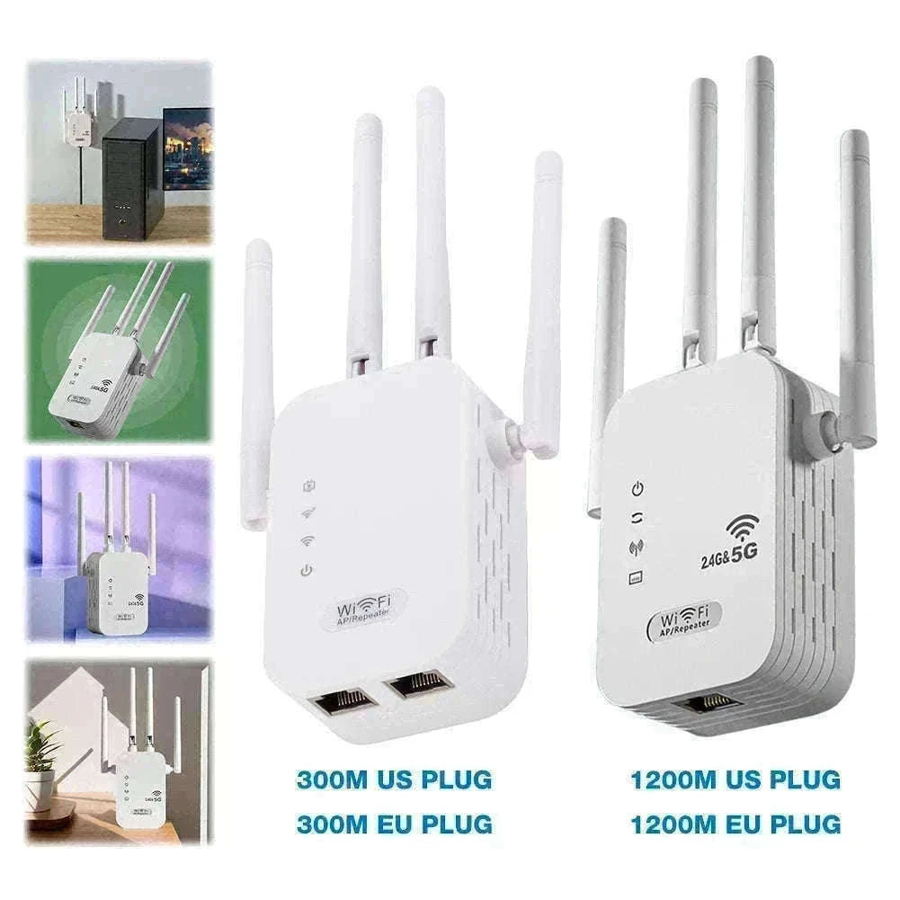 Dual-Band WiFi Extender 1200Mbps Signal Booster with WPS-300M EU PLUG / United States