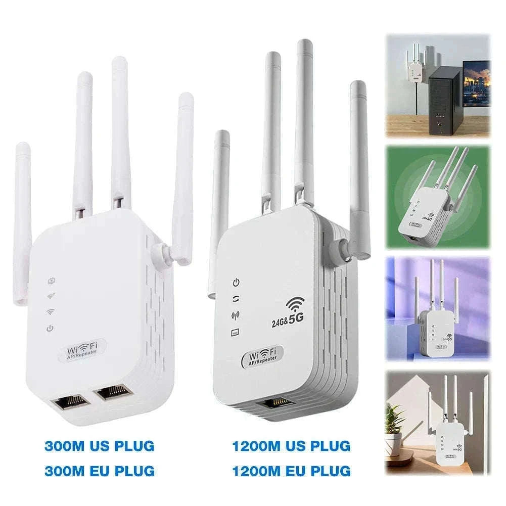 Dual-Band WiFi Extender 1200Mbps Signal Booster with WPS-300M EU PLUG / United States
