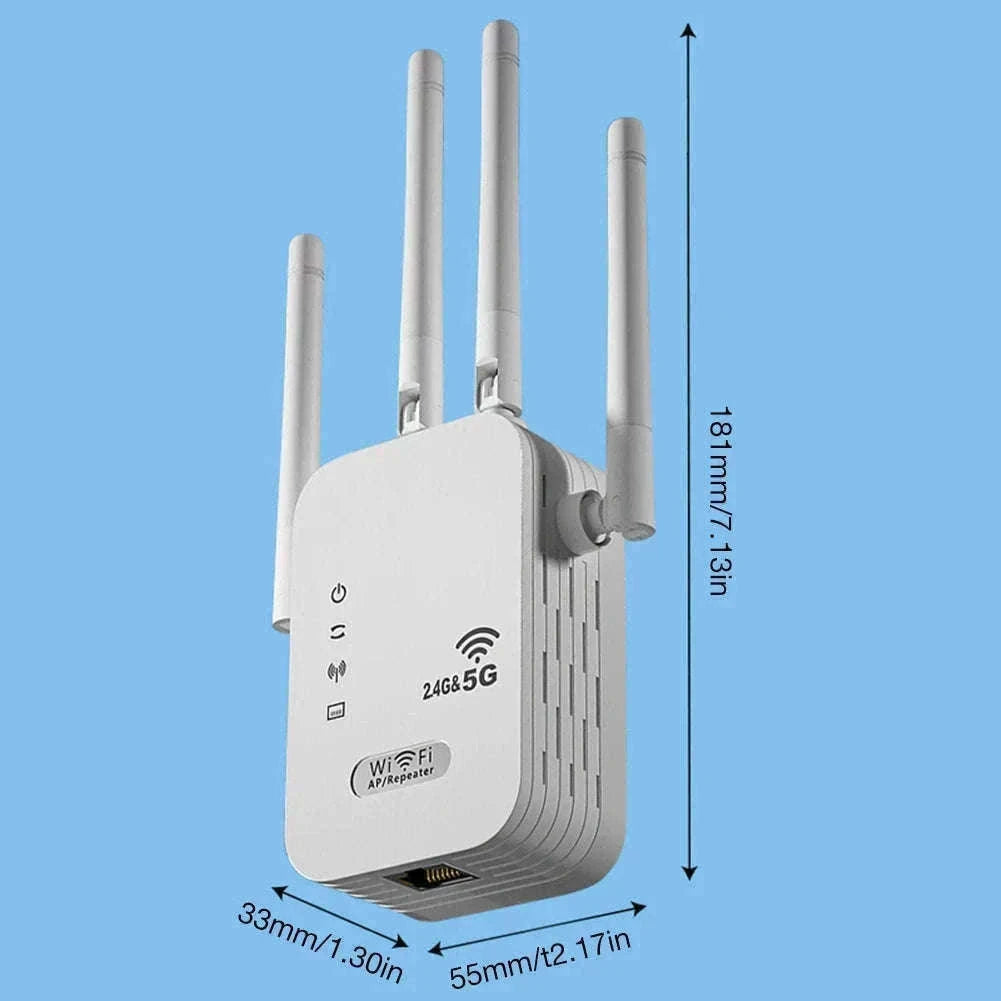 Dual-Band WiFi Extender 1200Mbps Signal Booster with WPS-300M EU PLUG / United States