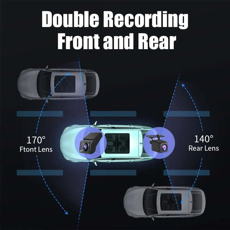 Dual Camera Car DVR for Android Auto with 1080P Recording-Daul Lens / No TF Card