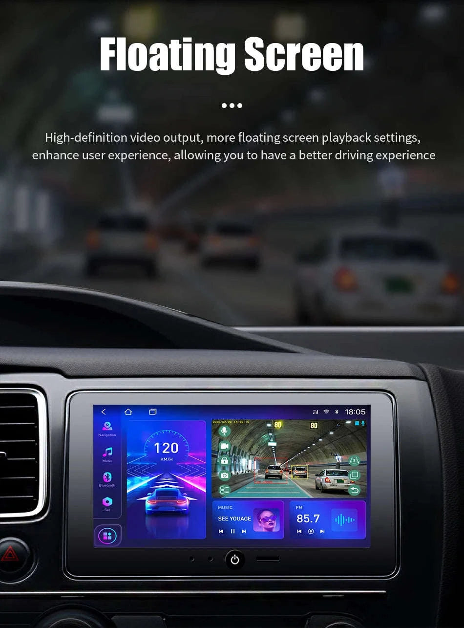 Dual Camera Car DVR for Android Auto with 1080P Recording-Daul Lens / No TF Card
