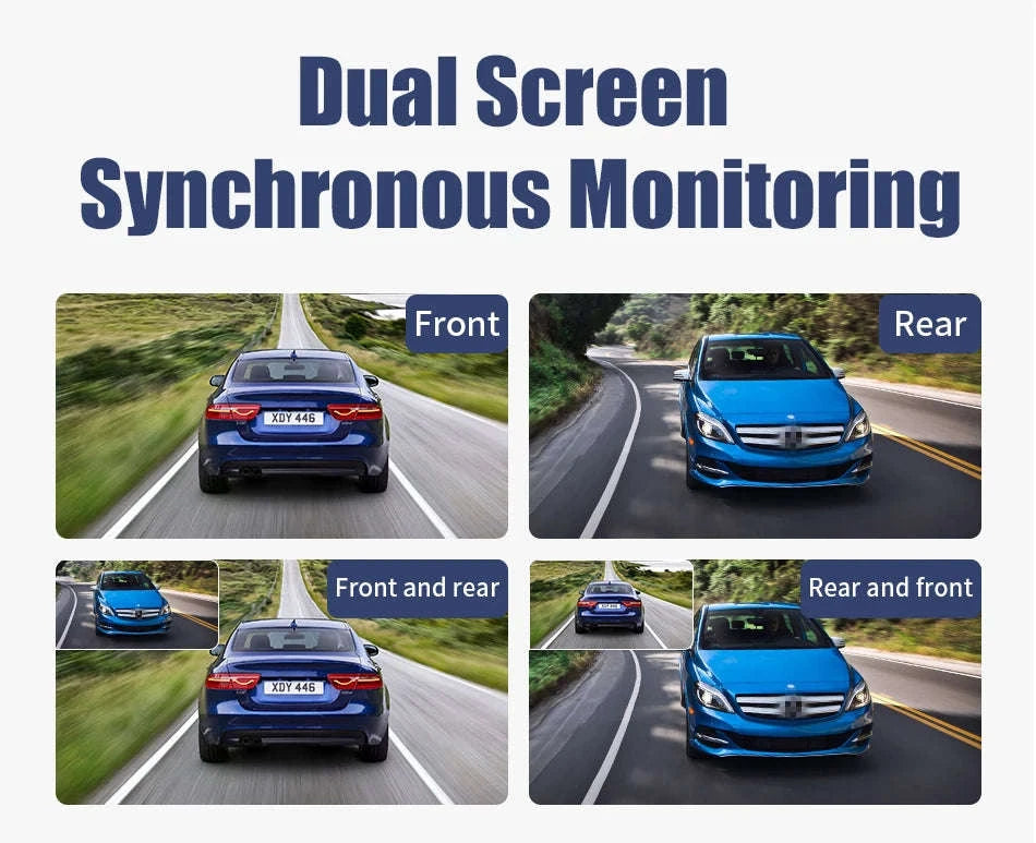 Dual Camera Car DVR for Android Auto with 1080P Recording-Daul Lens / No TF Card