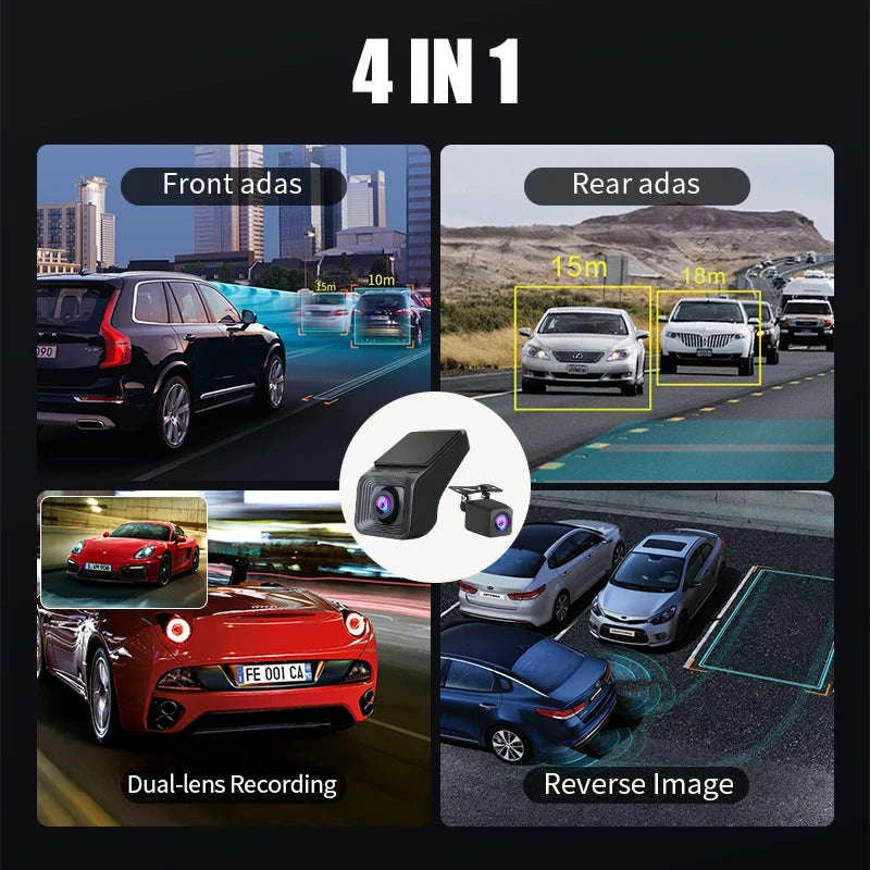 Dual Camera Car DVR for Android Auto with 1080P Recording-Daul Lens / No TF Card