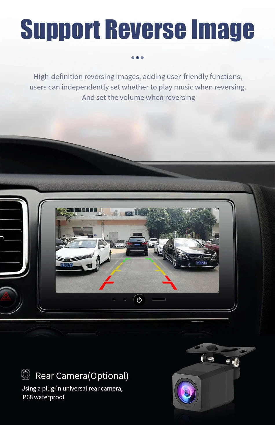 Dual Camera Car DVR for Android Auto with 1080P Recording-Daul Lens / No TF Card